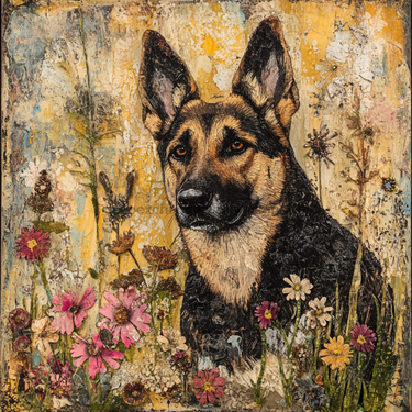 German Shephard Sign, Dog Sign, DCO-13488, Sign For Wreath, 10x10